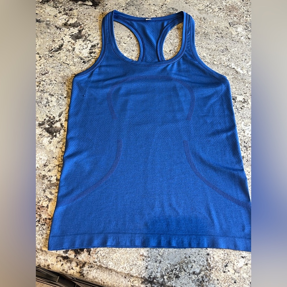 Lululemon Athletica Blue Fitted Tank Top